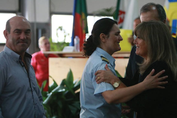 João Silva e Lurdes Fonseca, presidente da direção e comandante dos Bombeiros Voluntários de Salvaterra de Magos. João Silva e Lurdes Fonseca, presidente da direção e comandante dos Bombeiros Voluntários de Salvaterra de Magos.